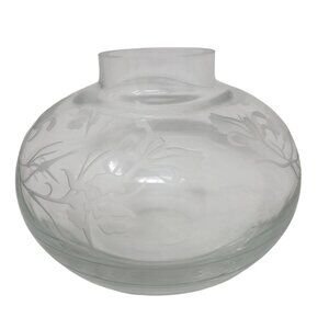 Signed Perry Coyle Crystal Glass Vase "Mariposa Wildflower" 24/100 VTG 1991#H-7